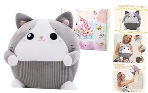 Cat Plush Pillow 13.3 Inch, Cute Cat Stuffed Animal, Cute Stuffed Cat - Picture 1 of 7