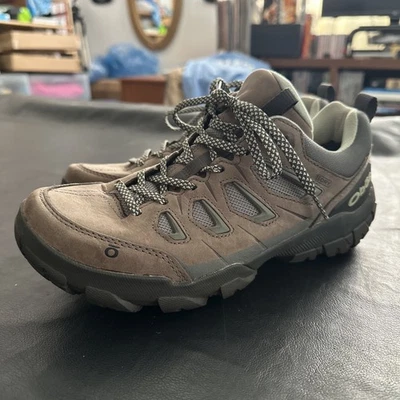 Женские водонепроницаемые низкие туристические ботинки Oboz 8 Sawtooth Il BDry коричневые для улицы 975 - Изображение 1 из 4