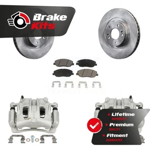 Front Brake Caliper Rotors & Ceramic Pad Kit For 2013-2016 Hyundai Santa Fe 3.3L - Picture 1 of 1