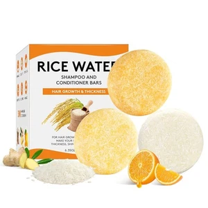 Reiswasser Shampoo Bars und Conditioner Set für Haarwachstum Natur Bio Ging - Bild 1 von 8