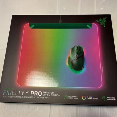 Alfombrilla de ratón para juegos Razer Firefly V2 Pro Phantom edición verde RGB sin abrir Foto 1 de 4