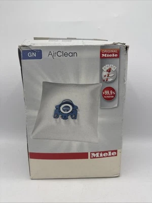 Miele Original AirClean Vacuum Cleaner Dust Bag Type GN, 4 Bags, 2 Filters Open - Image 1 of 3