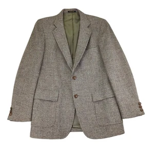 Vintage 1950s Harris Tweed Two-button Blazer Jacket Sport Coat 44L Relaxed Fit - Picture 1 of 10