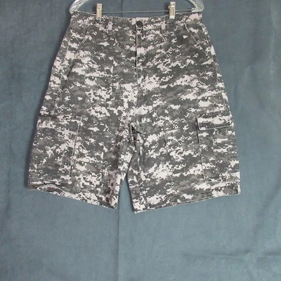Мужские шорты-карго Brooklyn Xpress 34 серые камуфляжные холщовые армейские для походов на открытом воздухе - Изображение 1 из 4