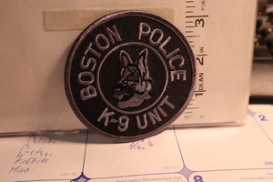 police patch  BOSTON POLICE MASSACHUSETTS K 9 UNIT SUBDUED - Picture 1 of 1