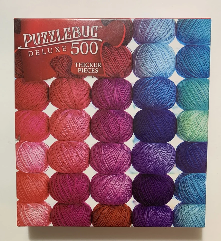 NEW & SEALED Puzzlebug 500 Piece Puzzle Rainbow Balls Of Yarn  20 X 12 - Image 1 of 2