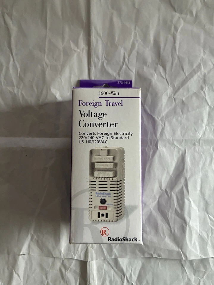 RadioShack Foreign Travel Voltage Converter 1600 Watt 273-1413 Aa1