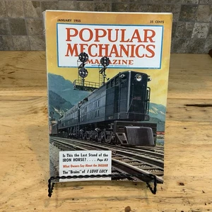 Popular Mechanics Magazine Jan 1955 Iron Horse Train Cover I Love Lucy Jaguar Ad - Foto 1 di 17