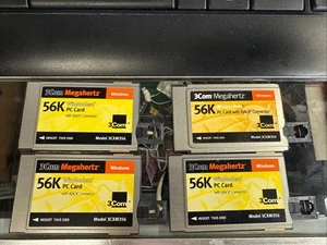 (4) 3Com Megahertz 56K WinModem PC Card  XJack Connector Model 3CXM356 - Picture 1 of 3