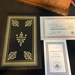 Easton Press Fahrenheit 451 by Ray Bradbury, 1998 SIGNED. - Picture 1 of 10