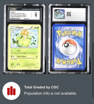 Lilligant BW49 Black & White Holo Black Star Promo 2012 CGC 9 MINT - Image 1 of 3