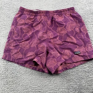 Patagonia Baggies Shorts Damen klein lila Blumenmuster Schwimmen Kordelzug - Bild 1 von 12