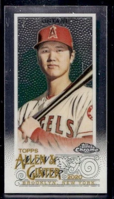 SHOHEI OHTANI Mini 2020 TOPPS ALLEN & GINTER Chrome Baseball Card LA Angels #24 - Image 1 of 2