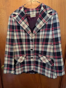 Ah! Austin Hill Vintage Women's Plaid 2-Pc Blazer Jacket & Skirt Suit Size 10 - Bild 1 von 11