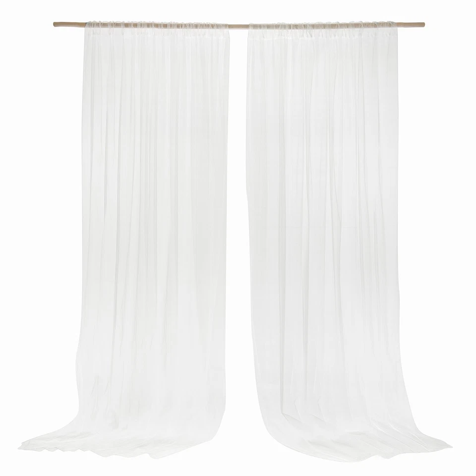 Ling's Moment Wrinkle-Free Wedding Backdrop Curtains 2 Panels 5ft x 10ft 50% - Image 1 of 4