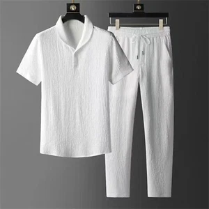 Men's Tracksuits 2 Piece Casual Athletic Jogging Outfits Short Sleeve - Picture 1 of 2