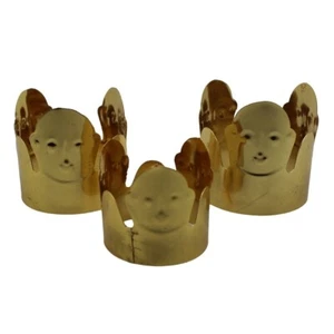 Adornos rituales artesanales de latón Corona DE Elegua con motivo facial - Imagen 1 de 1