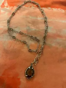 Collana in argento sterling 925 con ciondolo lungo - Foto 1 di 8