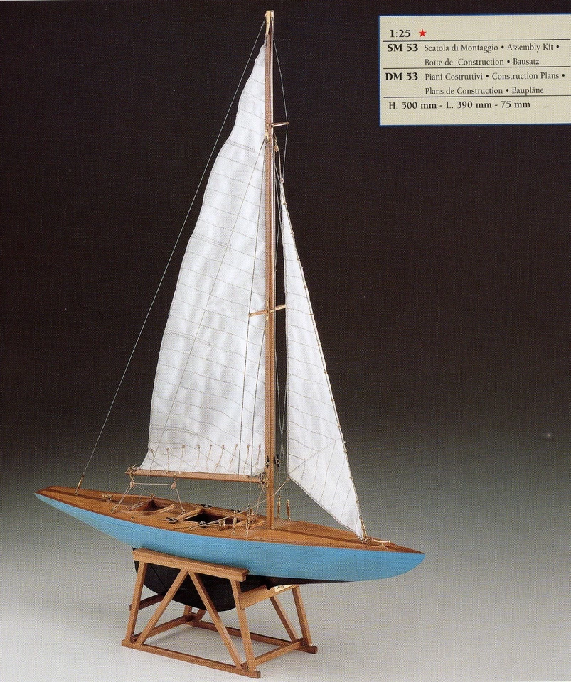 COREL SM53 BARCA Modello KIT Imbarcazione Yacht Monotipo NAVE 5,5 scala 1:25 - Immagine 1 di 1