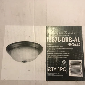 Designers Fountain Decorative Flushmount 15" Large 3-Light Oil Rubbed Bronze - Picture 1 of 1