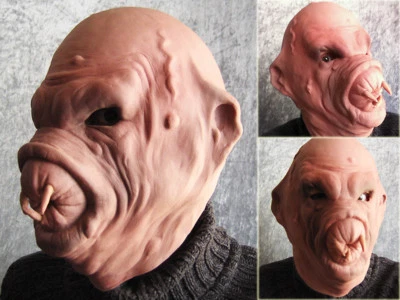 Latexmaske KLOAKEN ALIEN - Horror Effekt Gummi Latex Maske SF Space Halloween - Bild 1 von 2