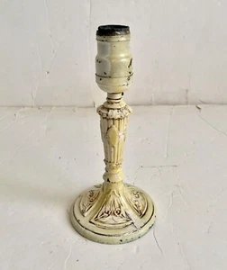 Antique Le Mur Cast Metal Table Lamp Base Victorian Art Nouveau Shabby Chic - Picture 1 of 5