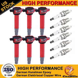 6 Pack Ignition Coil + Spark Plug for 2006-2010 Chrysler Dodge 4.0L 3.5L UF502 - Picture 1 of 15