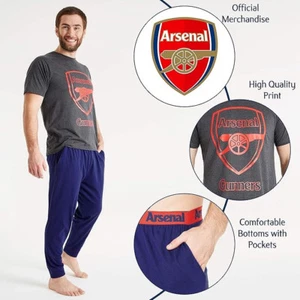 Arsenal FC Officially Licensed Mens Pyjamas PJs - Medium - Picture 1 of 6