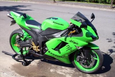 Luimoto 运动座椅套套装 绿色 全新 适用于川崎忍者 ZX6R 2007 - 2008 — 第 1/3 张图片