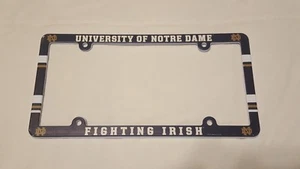 NORTE DAME IRISH AUTO PLASTIC LICENSE PLATE FRAME (NOT PERFECT LOOK AT PICS) #1 - Picture 1 of 2