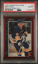 1992 Legends Magazine Insert #31 BRETT HULL St. Louis Blues PSA 8