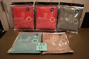 5 Men’s Athleticool Performance T-Shirt Base Layer XL Short Sleeve Crew Neck - Picture 1 of 7