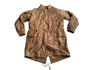 Abrigo GAP para mujer pequeño marrón utilitario forrado parka largo invierno militar limpio - Imagen 1 de 8