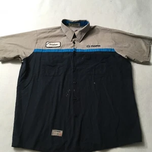 Men's MAZDA ZOOM-ZOOM Dealer Uniform Mechanic Shop Work Shirt Short Sleeve - Picture 1 of 11