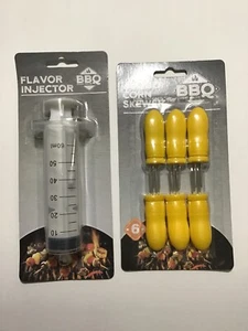 1 PZ SMART VALUE BBQ 60 ML INIETTORE DI AROMI + 6 PZ SPIEDINI DI MAIS JUMBO - Foto 1 di 1