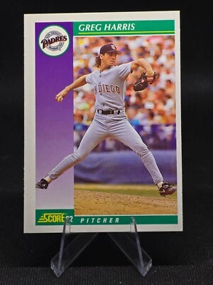 1992 Score #378 Greg Harris San Diego Padres - Image 1 of 3