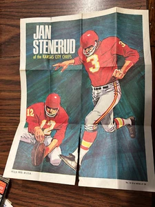1970 Topps Football Poster - #10 Jan Stenerud Kansas City Chiefs - Bild 1 von 1