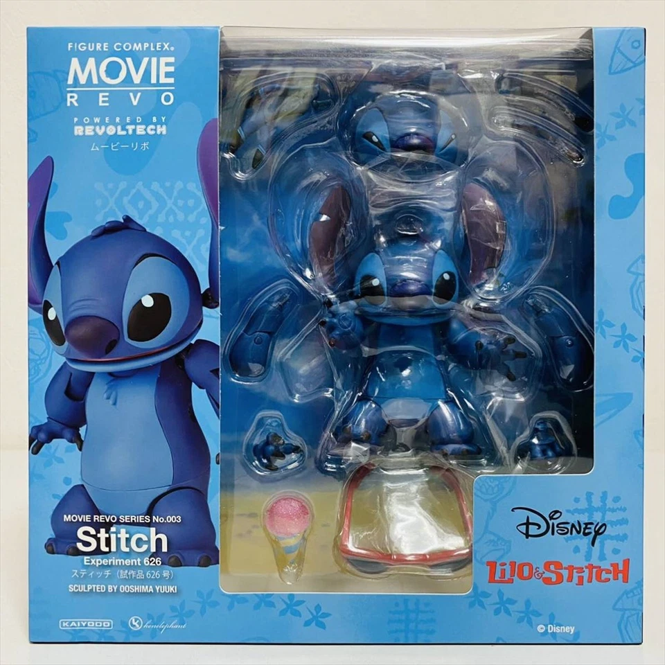 Disney Movie Revo Series No.003 Lilo & Stitch Figure Kaiyodo Revoltech Stitch - Image 1 of 4