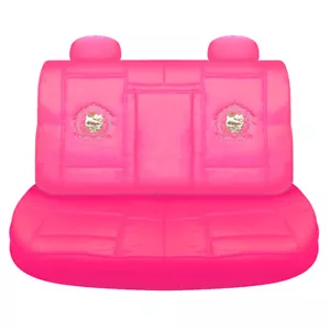 Hello Kitty Funda de Asiento Coche Trasero Premium PVC Piel Sintética (Rosa - Imagen 1 de 2