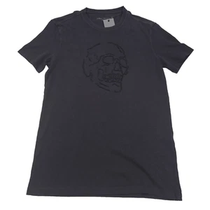 $148 Camiseta John Varvatos Nudo Calavera Negra Manga Corta Para Hombre Talla Mediana - Imagen 1 de 7