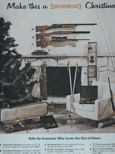 A Browning Christmas Vintage 1962 Colored Stock Original Print Ad-8.5 x 11" - Picture 1 of 4