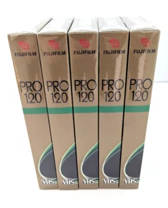 Fujifilm Blank Video Tapes Pro 120 Premium High Grade 6 Hours SEALED NEW 5 Pack - Picture 1 of 3