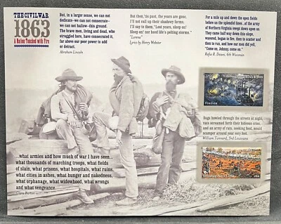 U.S. #4787-4788 MNH, CIVIL WAR 1863, GETTYSBURG-VICKSBURG, (2013) - Image 1 of 2