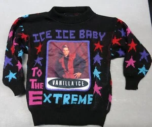 90’s Vanilla Ice To The Extreme Graphix Knit Sweater with stars Y2K - Bild 1 von 4