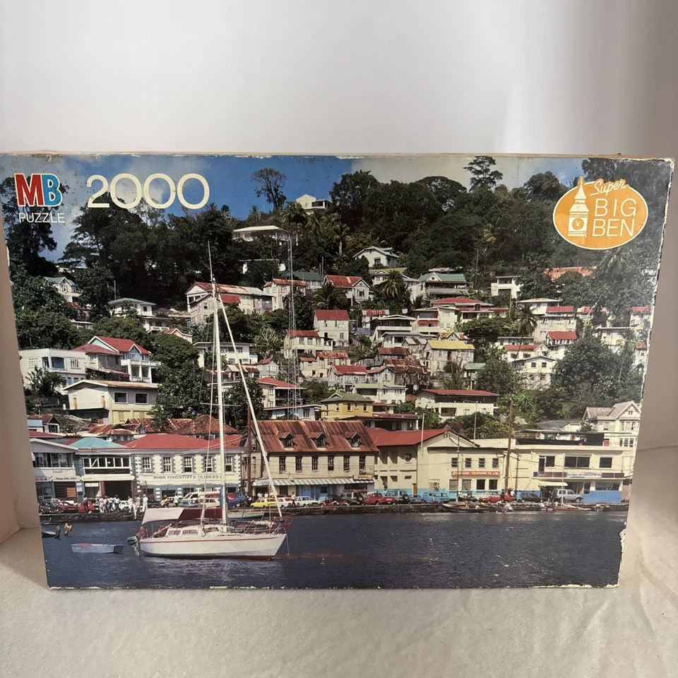 MB Milton Bradley Super Big Ben Picturesque Japanese Garden Puzzle 2000 PC