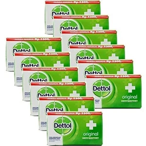 Dettol Original Antibacterial Soap 100 Gr/3.5 Oz Pack of 12 W/ Skin Moisturizers - Picture 1 of 8