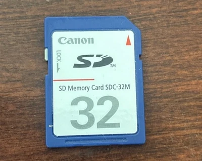 GENUINE CANON 32MB SD CARD SD MEMORY CARD 32 MB SDC-32MB A4-14(1) - Image 1 of 2