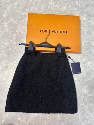 Женская юбка-твид с логотипом LOUIS VUITTON LV размер 34 шерстяная черная с коробкой подлинная - Изображение 1 из 4
