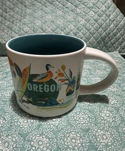 Taza de cerámica blanca y azul Starbucks Discovery Series 14 oz apta para lavavajillas - Imagen 1 de 5