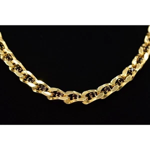 Givenchy Vintage Crystal Chain Necklace Red Rhinestone Gold Signed 1980s BinG - Picture 1 of 12